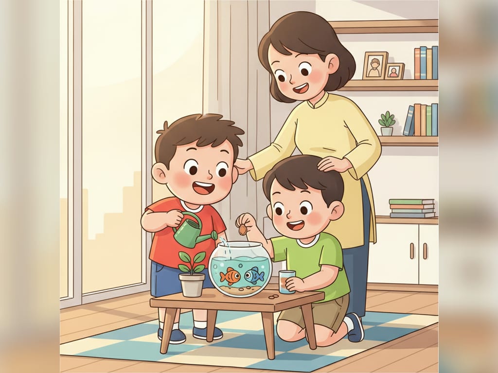 Bé Bi giữ lời hứa