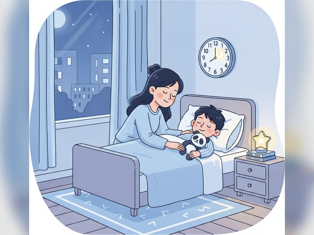 Bé Bi đi ngủ đúng giờ