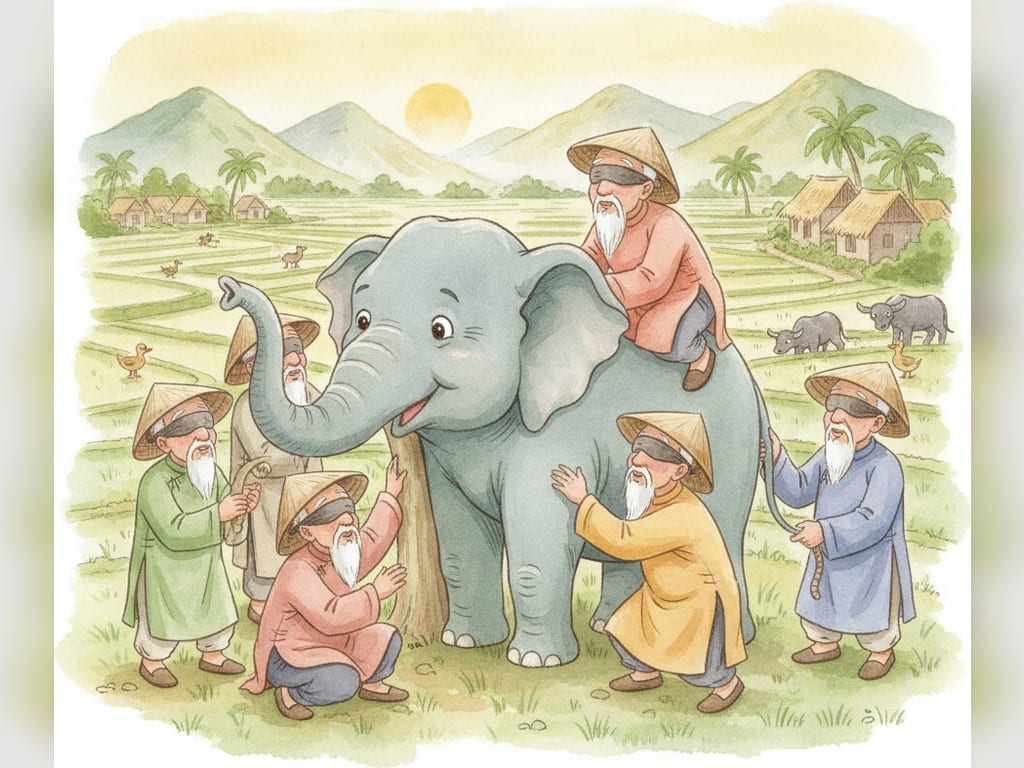 Thầy bói xem voi